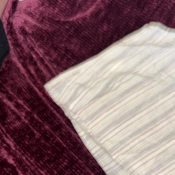 (40) Lucky Brand Tan and Cream Ribbed Sleeveless Tank Top - Picture 5 of 7